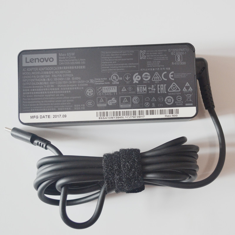 Original 65W Lenovo ThinkPad T14 Cargador Adaptador + Cable